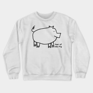 Year of the Pig Outline Crewneck Sweatshirt